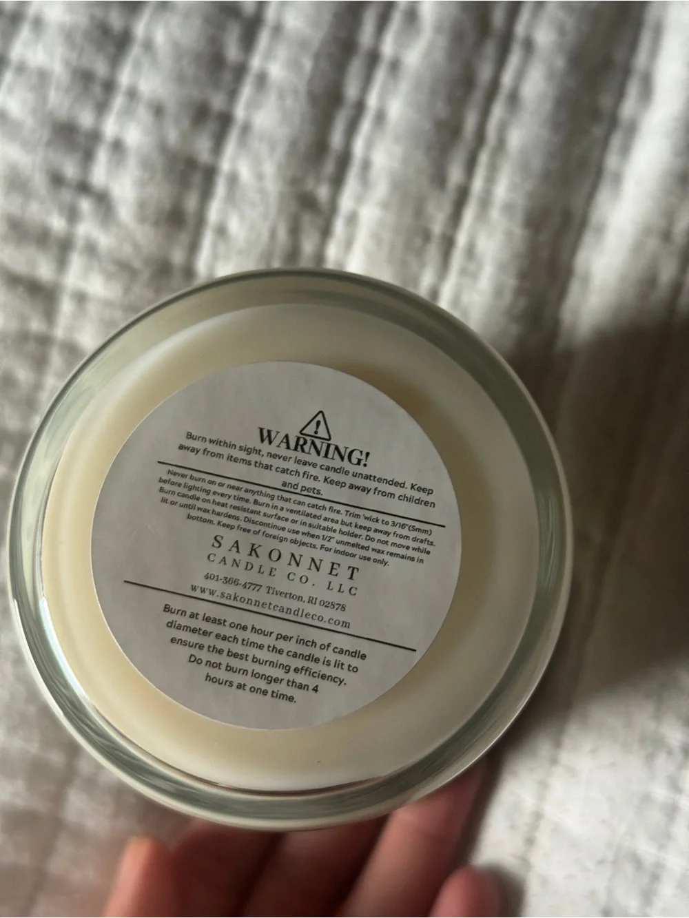 Sakonnet Candle Co Beacon Hill Scented Soy Coconut Wax Candle 9 oz Wood Wick NWT